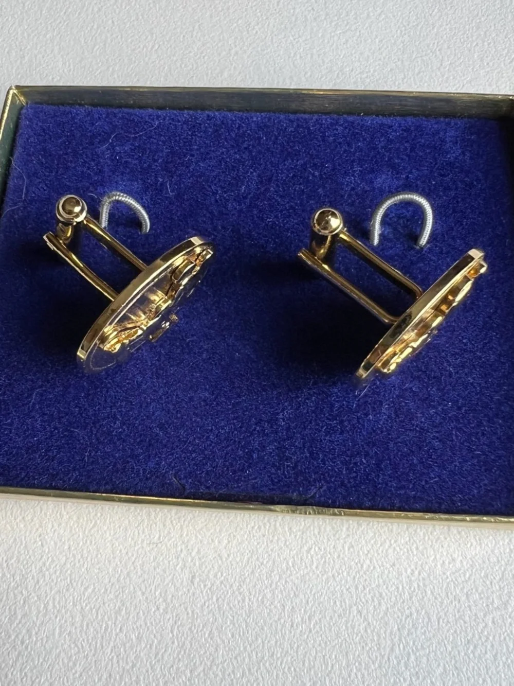 Vintage Oval Disney Mickey Mouse Gold Tone Cufflinks